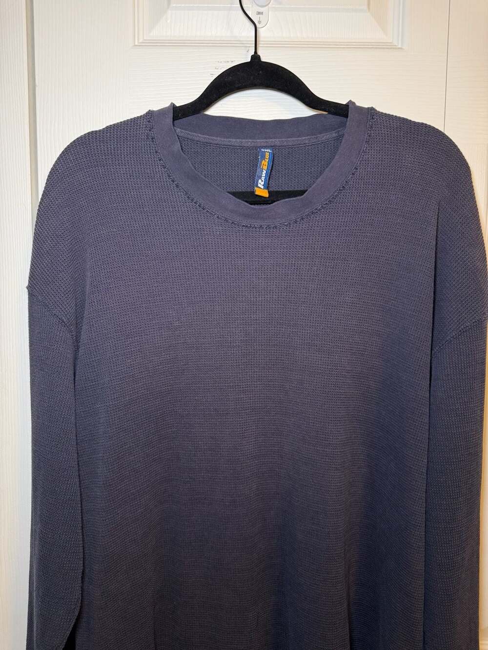 Raw Blue Waffle Thermal Long Sleeve Shirt Size 2XL Blue